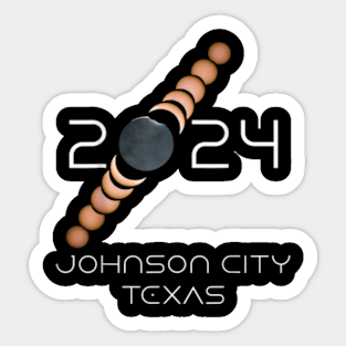 Johnson City Solar Eclipse Texas Eclipse 2024 Sticker